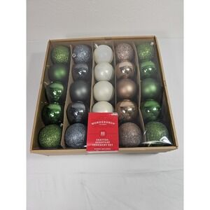 Wondershop 50 Count Ornament Set Shatter Resistant Multiple Colors